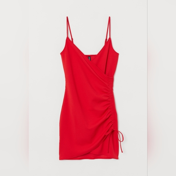 H&M Red Jersey Dress Size 4 - Picture 1 of 5